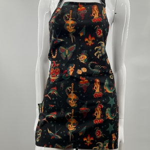 Pin Up Art Print Adult Apron, Novelty Apron, Unisex apron, Vintage Apron, Mom Apron, BBQ Apron, Coffee Apron, Womens Apron, Dad Apron