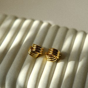Gold Vintage Earring/ Gold Vintage Studs/Parisian Earring/Gift For Her/Gold Texture Earring/Hypoallergenic Earrings