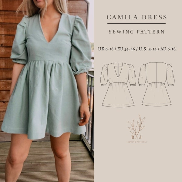 Simple Dress Pattern - Etsy