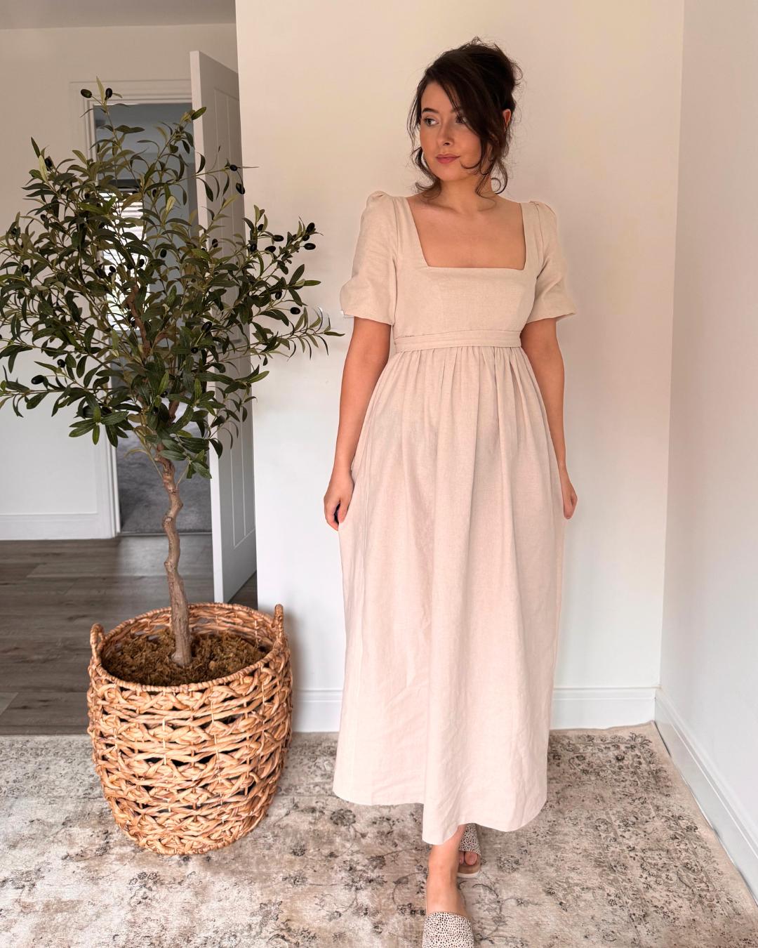 Empire Waist Maxi Dress Sewing Pattern | Puff Sleeve Smock (PDF Pattern) - Etsy Empire Waist Maxi Dress Sewing Pattern | Puff Sleeve Smock (PDF Pattern) - Etsy