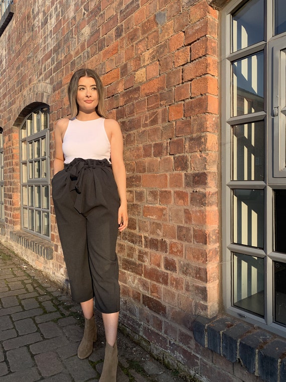 High Waisted Culotte Trousers/capri 