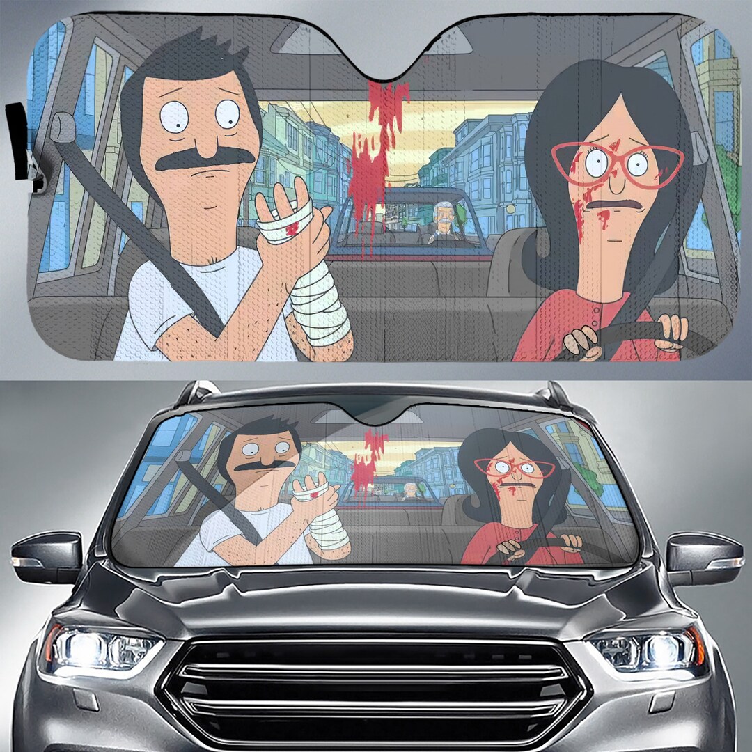 Bob's Burgers Car Sunshade Bob Belcher Tina Belcher Car Etsy
