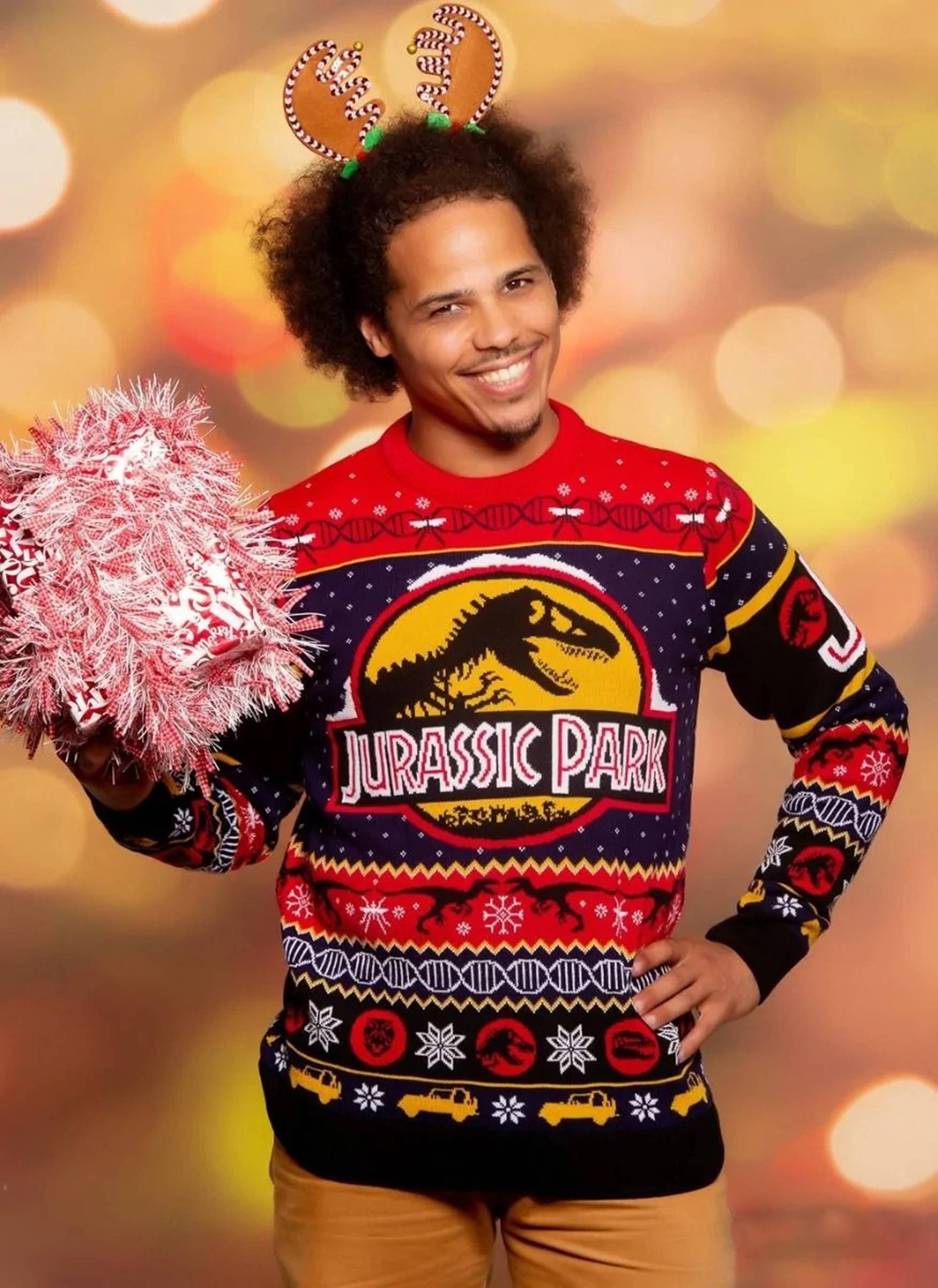 Jurassic Park Ugly Christmas Sweater, Jurassic Park Christmas Sweatshirt, Christmas 3D Sweater