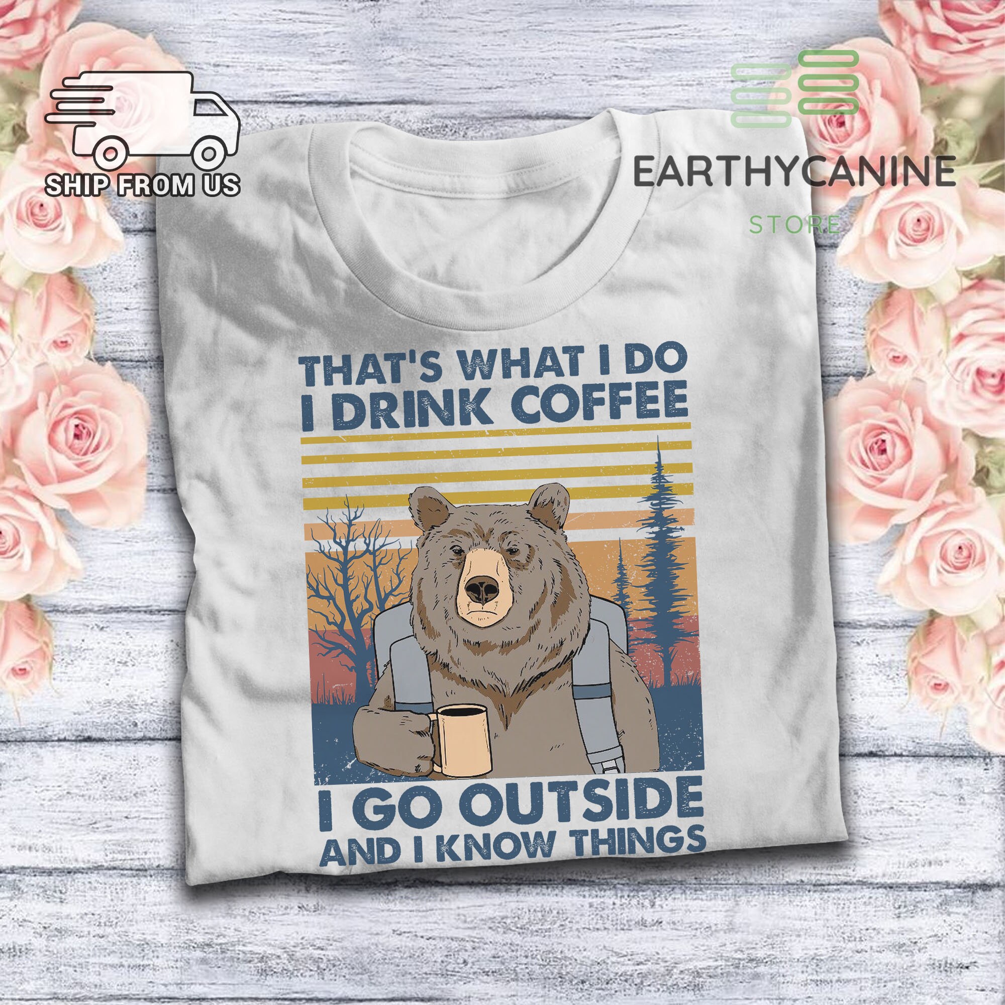 Grumpy Bear Camper Camping T Shirt That 