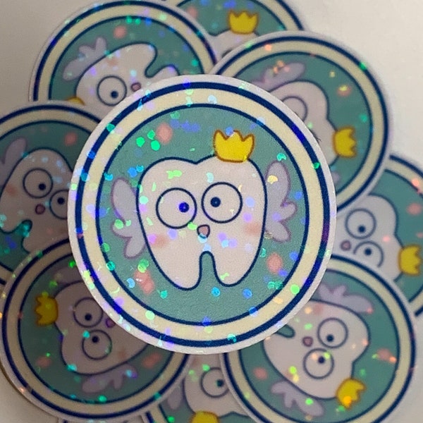 Tooth Fairy Stickers | Bluey Inspired Tooth Fairy Stickers I Dollar Buck Tooth Fairy Stickers