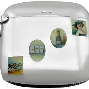 Sterling Silver and Enamel Vesta Case - Antique Edwardian (1904)