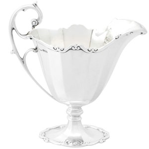 Sterling Silver Cream Jug - Art Nouveau Style - Antique George V (1933)