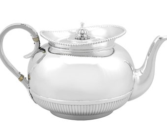 Antique Victorian English Sterling Silver Bachelor Teapot