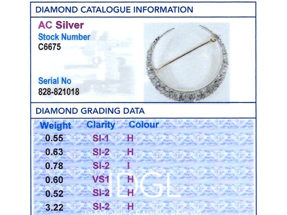 6.30ct Diamond and 9ct Yellow Gold Crescent Brooc… - image 8