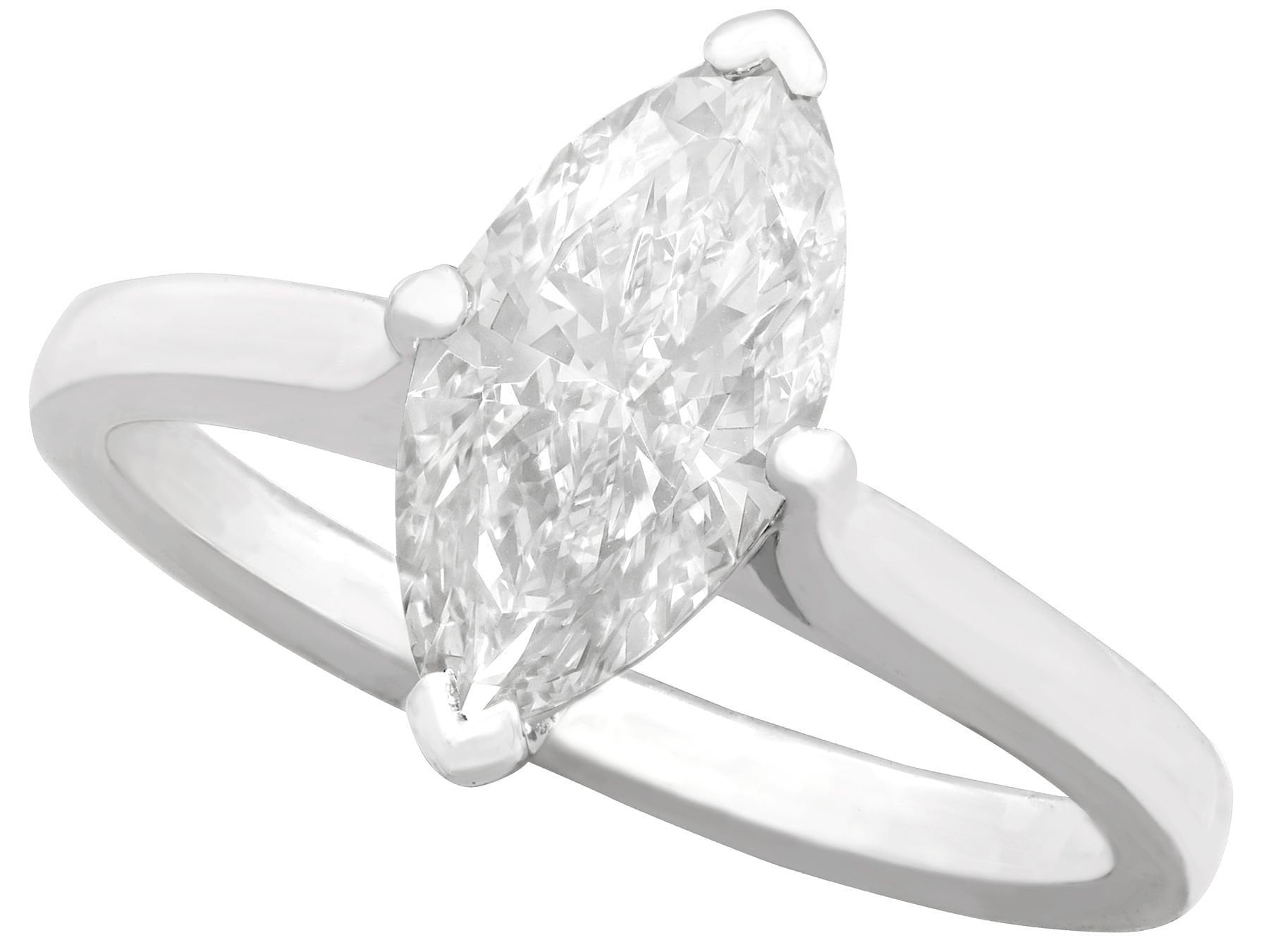 Bague Solitaire Diamant 0,41ct – Or Rose 18k & Platine – Art Nouveau – Taille 54