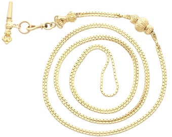 18ct Yellow Gold Sautoir Chain - Antique Circa 1870