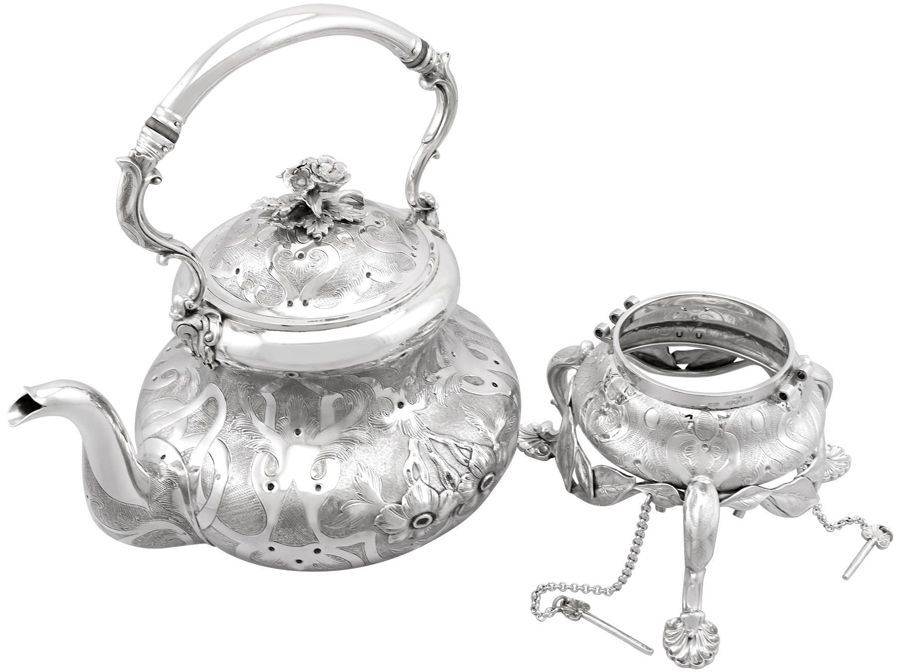Sterling Silver Spirit Kettle - Antique Victorian (1866) - Etsy