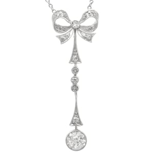 Antique 0.71ct Diamond and 14ct Yellow Gold Pendant Circa 1910