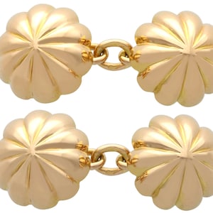 Antique Cufflinks French 18ct Yellow Gold Circa 1910