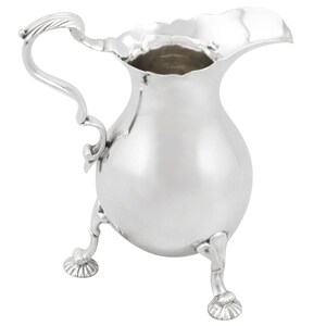 Sterling Silver Cream Jug - Antique George II (1743)