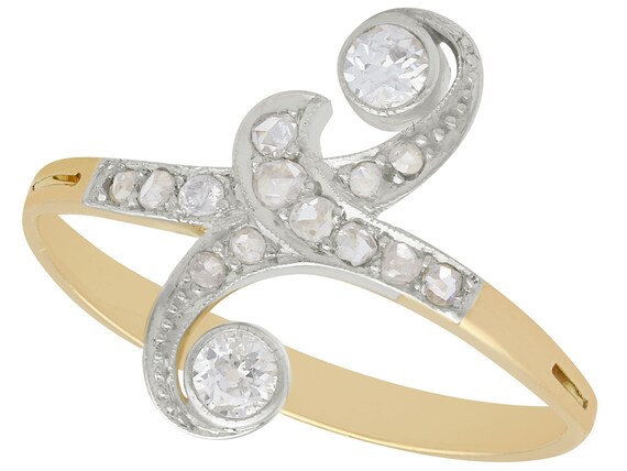 dress diamond ring designs Ladies Stacking Diamond Dress Ring, 18kt Rose Gold and Platinum Rub over  Set Stacking Design, Pear Shape Diamond 0.45ct, Asscher Cut Diamonds 1.47ct  Total (7)
