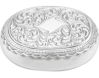 Victorian Sterling Silver Tobacco Box (1892)