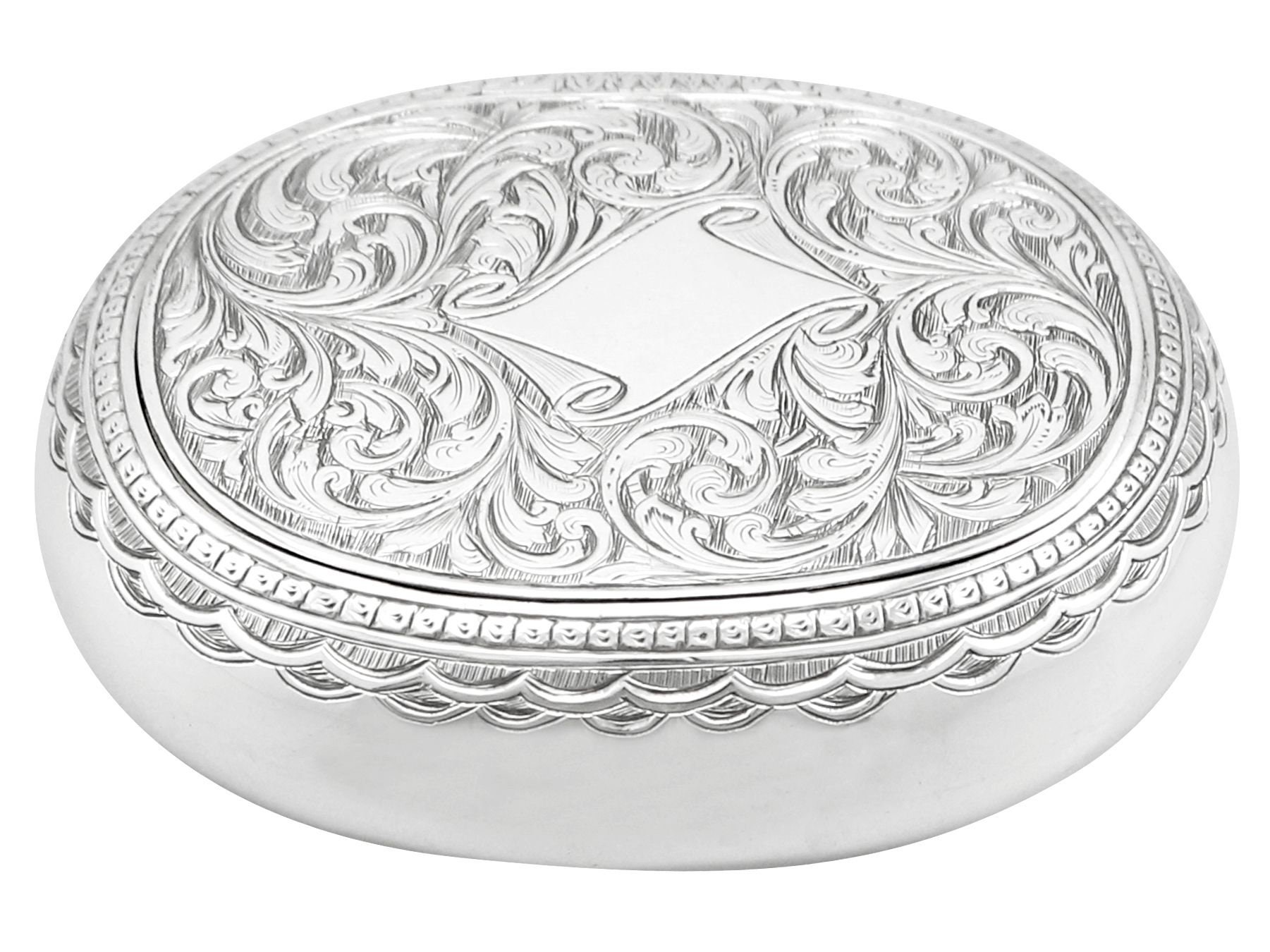 antique silver tobacco box Victorian Sterling Silver Tobacco Box (1892)