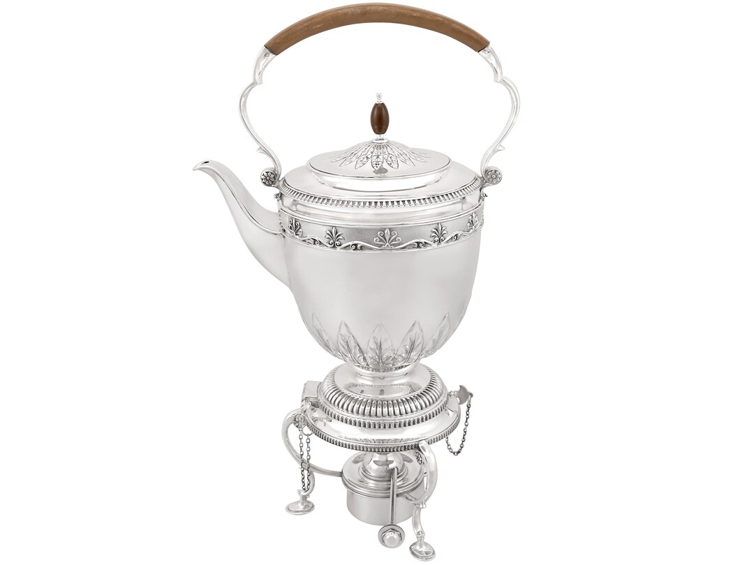 スターリングシルバー製スピリットケトル - アンティーク ジョージ5世