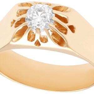 0.58ct Diamond and 14ct Rose Gold Solitaire Engagement Ring - Antique Circa 1920