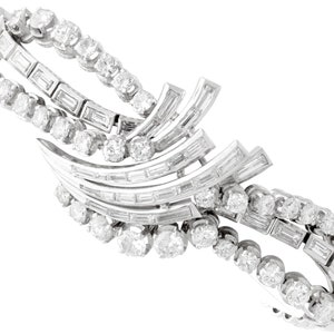16ct Diamond and Platinum Bracelet - Antique Circa 1935