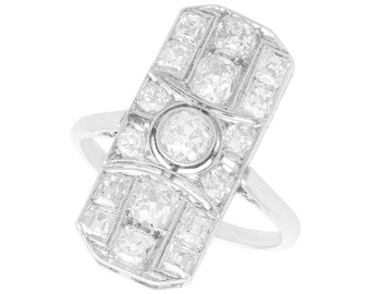 Antique Art Deco 2.48ct Diamond and Platinum Dress Ring