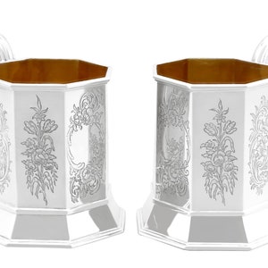 Antique Georgian Newcastle Sterling Silver Mugs (1819)