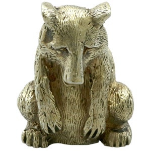 Vintage Sterling Silver Gilt Model of a Bear by Stuart Devlin - (1974)