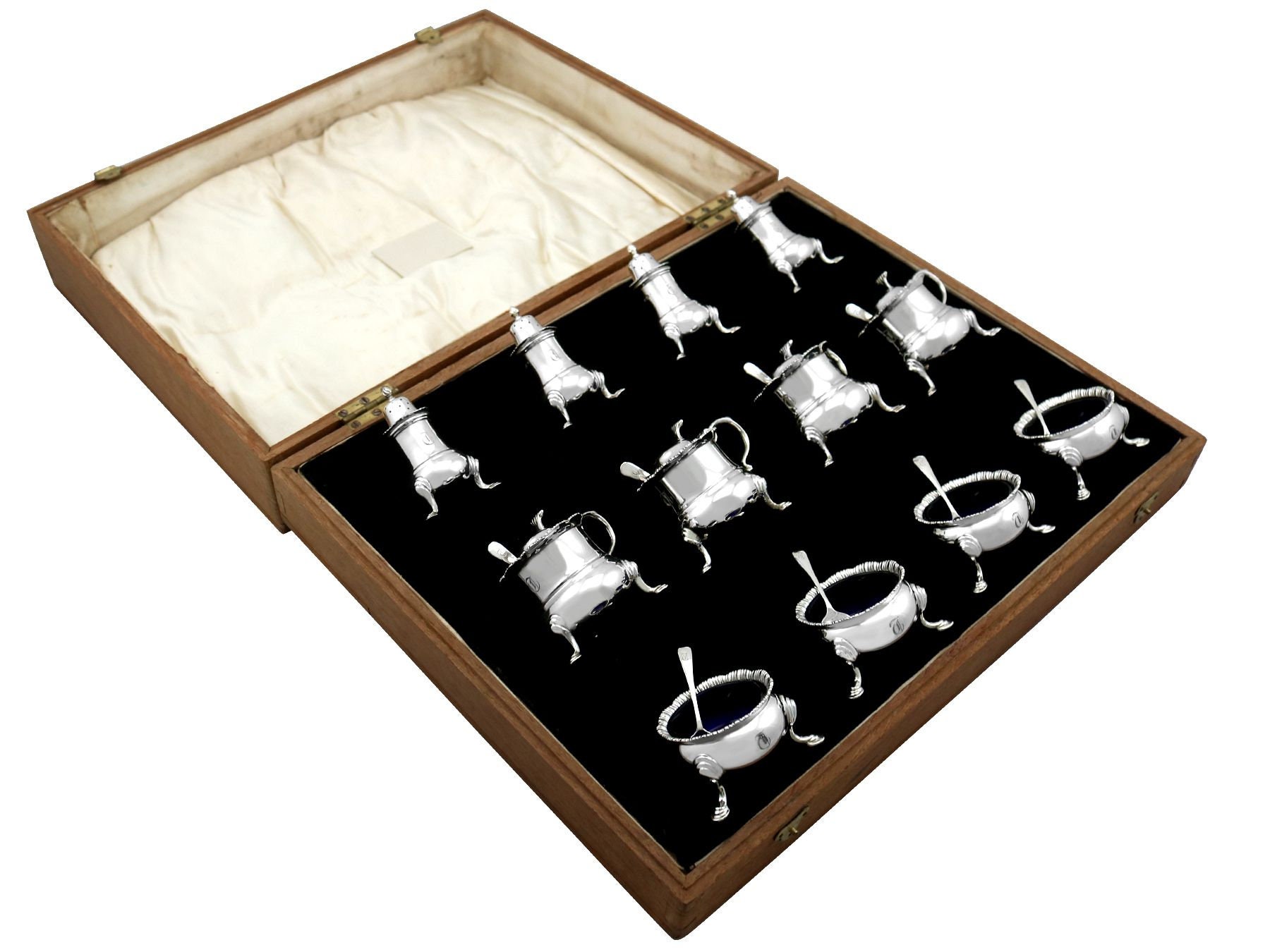 アンティークスターリングシルバー調味料入れセット アンティークスターリングシルバー調味料入れセット