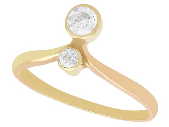 slim fit dress slacks Two-Tone Gold Diamond Dress Ring Princess Cut Diamonds main image 0