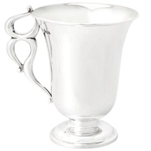 Sterling Silver Mug - Art Nouveau Style - Antique Edwardian