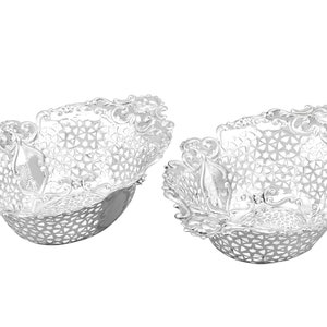 Sterling Silver Fruit Dishes - Antique Edwardian