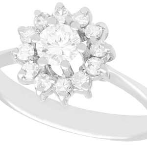 Vintage 0.78 Carat Diamond Ring in 18k White Gold