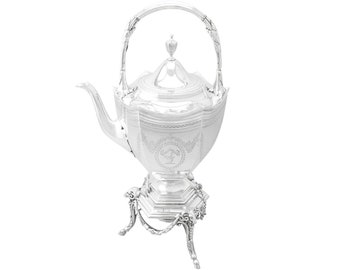 Barnard & Sons Ltd製スターリングシルバー製スピリットケトル