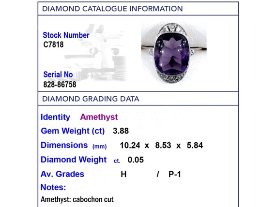 3.88ct Amethyst and Diamond, 14ct Yellow Gold and… - image 7
