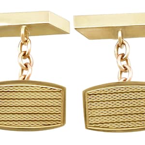 Cufflinks in 9 ct Yellow Gold - Vintage 1960