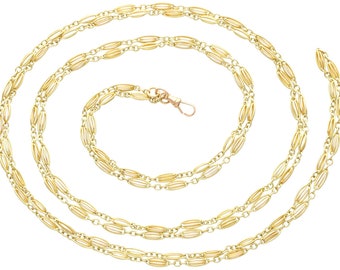 Corrente antiga vitoriana em ouro amarelo 18k