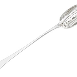 Sterling Silver Old English Pattern Gravy Straining Spoon - Antique George III (1792)