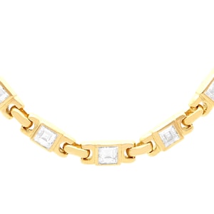 Vintage 3ct Diamond and 18ct Yellow Gold Necklace Circa 1980