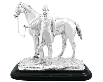 Sterling Silver Horse and Huntsman Table Centrepiece - Antique Victorian (1869)