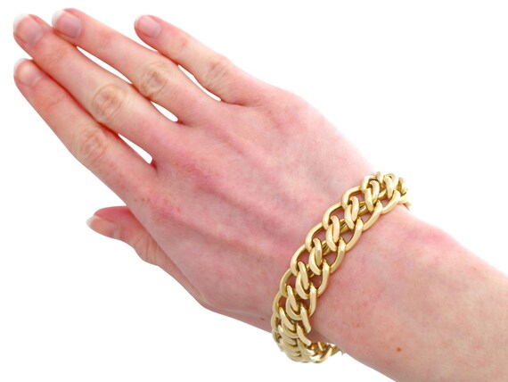 18 ct Yellow Gold Bracelet - Antique French Circa… - image 7