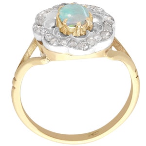 Antique Opal and Diamond Yellow Gold Dress Ring Circa 1900 image 5