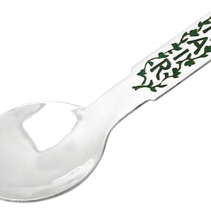 Sterling Silver and Glass Caddy Spoon - Vintage
