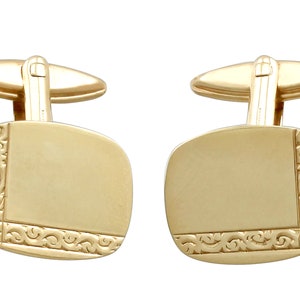 Cufflinks in 9 ct Yellow Gold - Vintage 1971
