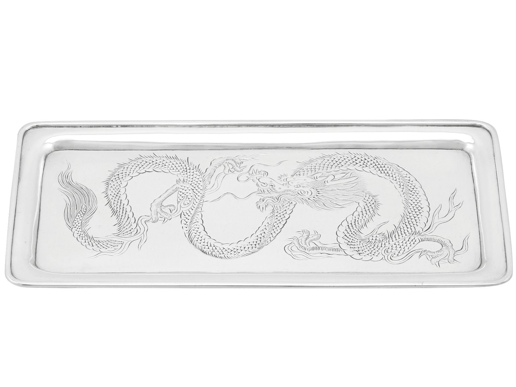 中国輸出用銀製トレイ - アンティーク 1890年頃 - Etsy 日本