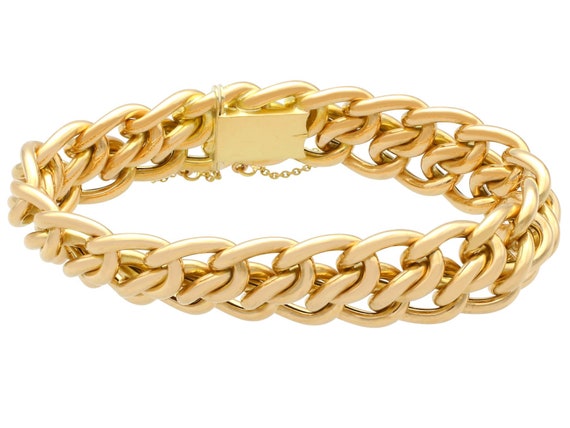 18 ct Yellow Gold Bracelet - Antique French Circa… - image 3