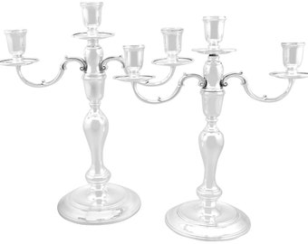 Sterling Silver Three Light Candelabra - Vintage (1985)