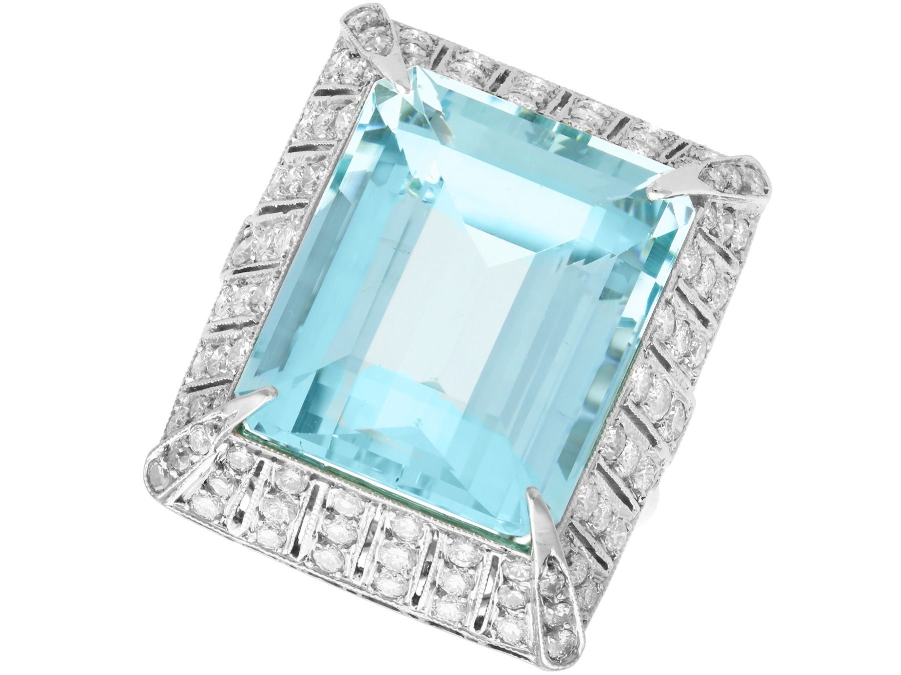Ring with 8X4MM Marquise Aquamarine and .15 Carat TW of Diamonds in 14kt  Yellow Gold - Paris Jewellers