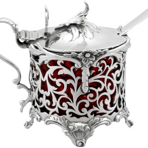 Sterling Silver Mustard Pot - Antique Victorian (1884)