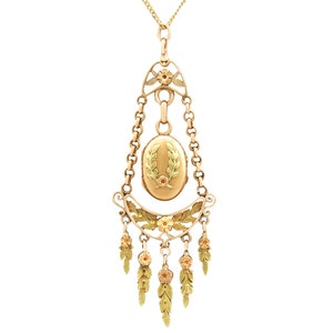 Antique French 18ct Yellow and Rose Gold Locket Circa 1880